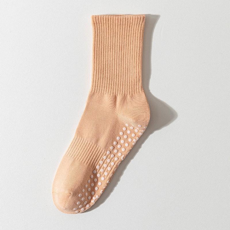 Yoga Socks Non-Slip Pure Cotton Boneless Tube Socks Pilates Indoor Fitness With Shark Pants Stockings
