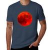 Blutmond T-Shirt Lässiges Minimalistisches Kurzarm Oberteil