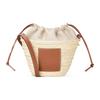 Bolsa Saco com Cordão Natural/Castanho Feminina Tote_bags A223222X01-2435