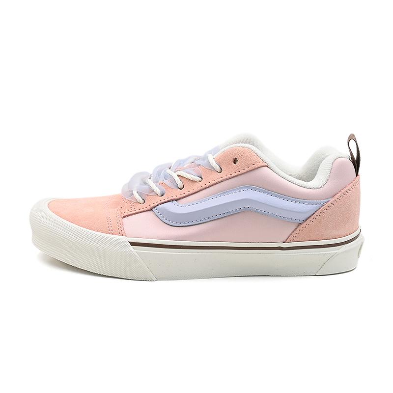 Vans Knu Skool Comfortable Versatile Low-Top Skate Shoes Unisex Sneakers Orange Pink Purple VN000D75F94