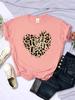 Fashion Leopard Wild At Heart Women'S Tshirt Cotton Breathable Short Sleeve Casual Comfortable Clothing Cotton Oversized T Shirt