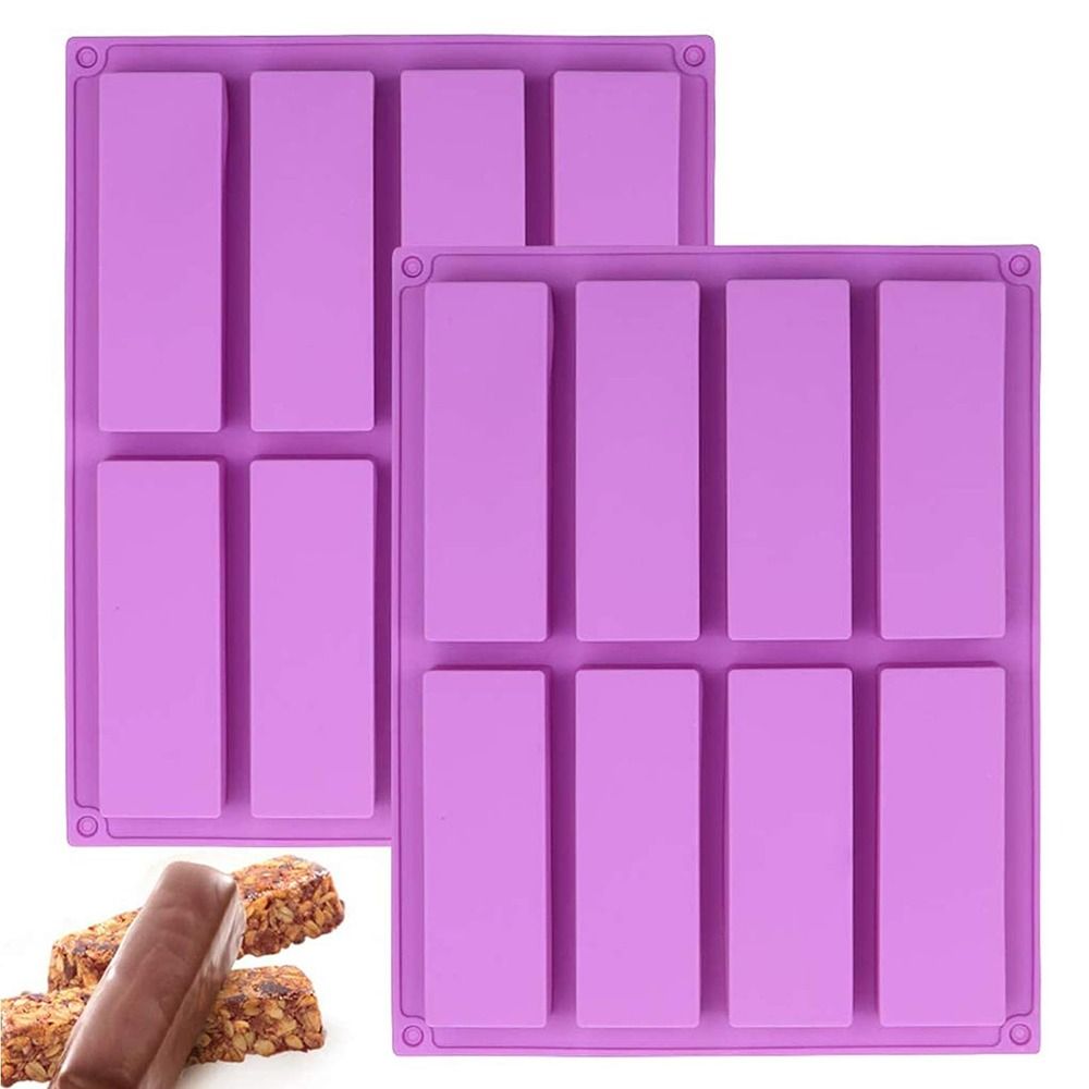 8 Cavity Chocolate Mold Rectangular Loaf Pan Soft Silicone Baking Mold Soap