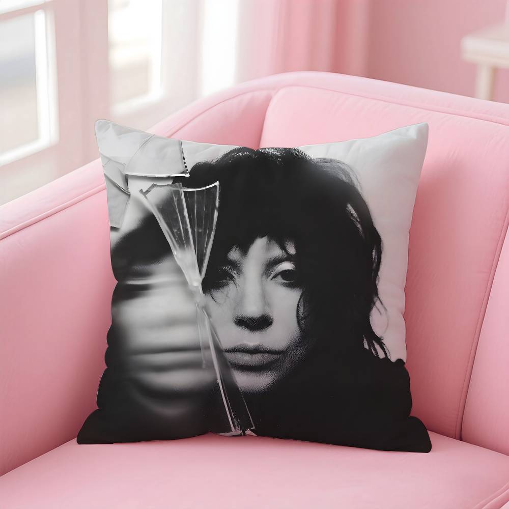 L-Lady SINGER G-gaga Pillow Case Pattern Printing Pillowcase Living Room Sofa Cushion Cover Bedroom Room Decor