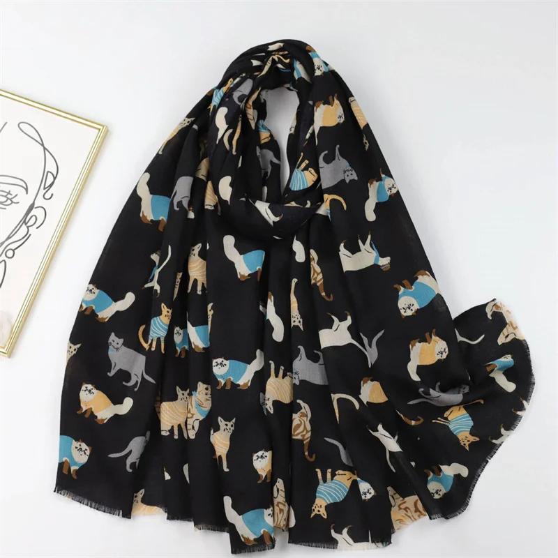 2024 New Fashion Print Ladies Women Scarf Female Cotton Linen Shawl Tassel Four Seasons Muslim Hijab Wrap 90*180cm
