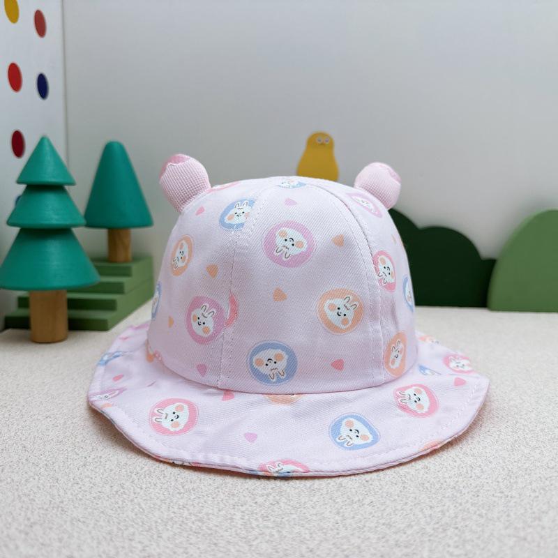 Cartoon Rabbit Baby Bucket Hat - Breathable Sun Protection for Spring and Autumn