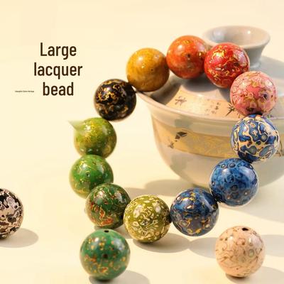 20MM Mother-of-Pearl Lacquer Beads: Natural Buddhist Bracelet DIY Accessories