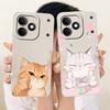 Für Realme Note 80 RMX5388 Niedliche Katze Blume Cartoon Handyhülle Für Realme Note80 4G Weiche Silikonhüllen Stoßfänger