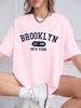 Brooklyn New York Est 1998 Prints TShirts Unisex Summer Short Sleeve T Shirt Loose ONeck Comfortable Tops Casual Clothes