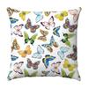 Seamless Watercolor Butterfly Digital Printing Short Plush Pillow Covers for Car Sofa Office Cushion Cover Home Goods 60x60cm