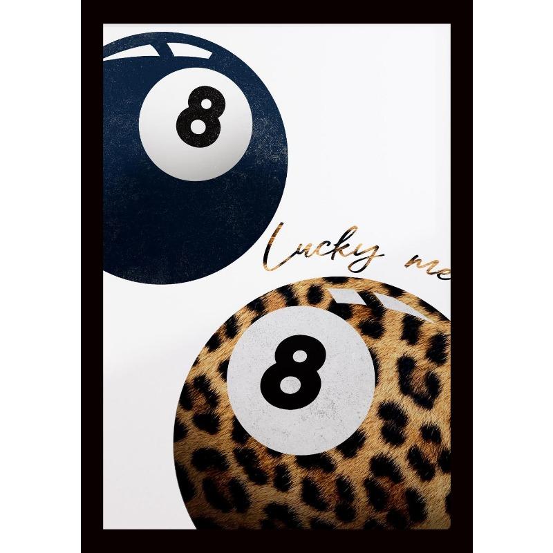 Moderní a módní vzor leopardího potisku a biliárové umělecké plátno pro tisk plakátů obývací pokoj ložnice domácí dekorace dárek