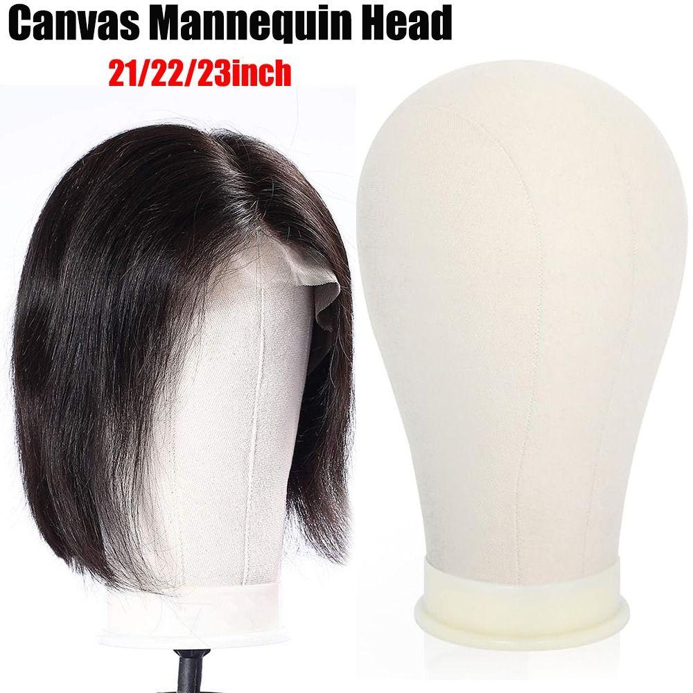 Lightweight Canvas Mannequin Head With Mount Hole Styling Mannequin Wig Display Stand Wig Making