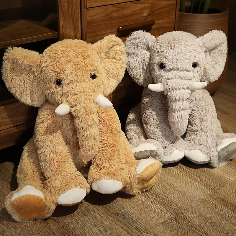 Cute Baby Elephant Throw Pillow Doll Plush Toy Baby Child Sleeping Soothing Doll Cushion Ragdoll Doll