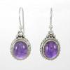 Solid 925 Sterling Silver Amethyst Gemstone Women Dangle Earrings Designer Earrings
