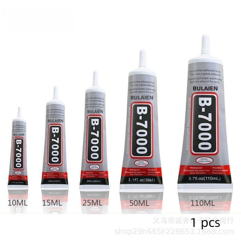 

1 шт. 3/15/50/110 мл B7000 медленно сохнущий клей, высоковязкий некоррозионный клей, подходит для поделок своими руками, бумага, клей для стекла 15ml