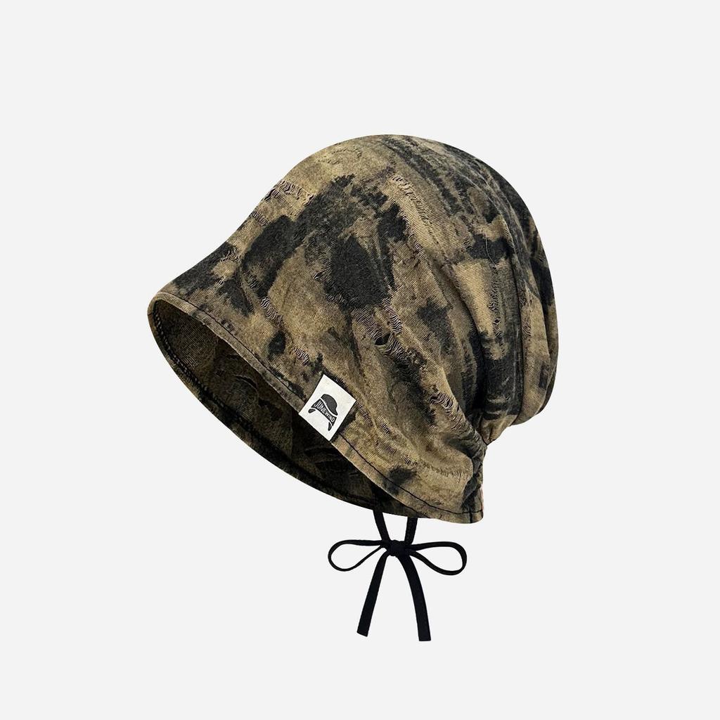 Wasteland Wind Desert Wear Cold Hat Stack Hat Summer Thin American Hat Women'S Crimped Knitted Hat