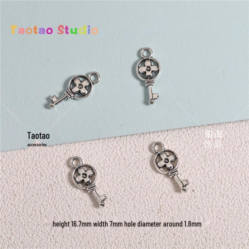 Handmade Key Lock Bestie Couple Pendant Necklace Charm DIY Jewelry Gift