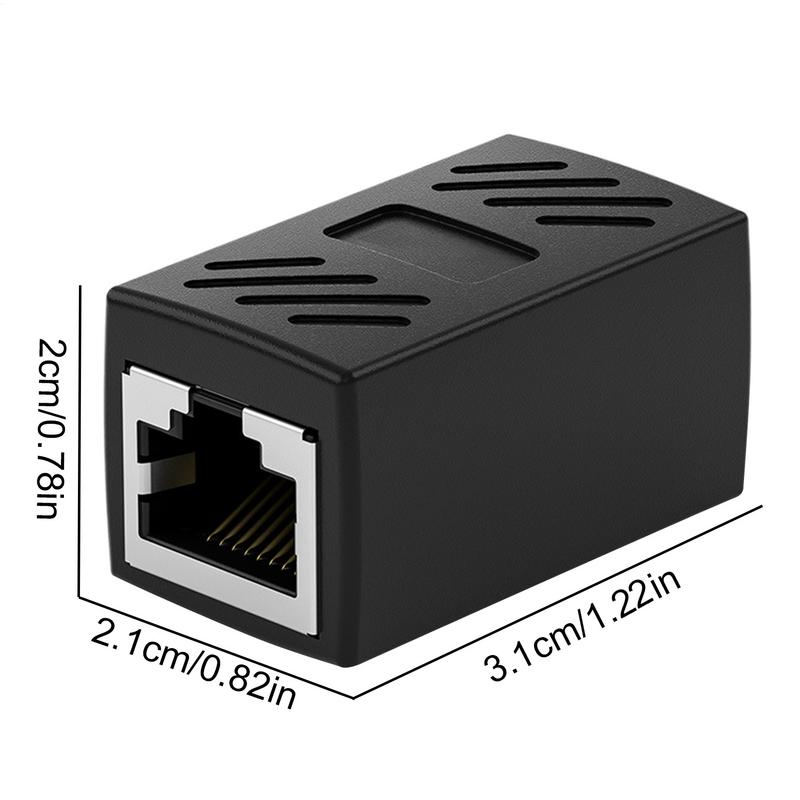 1pcs RJ45 Connector Coupler Ethernet Cable Extender Adapter Female Coupler Long Distance Home Networking Computers Accessories