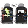Multi-Functional Car Seat Organizer, Oxford Cloth Hanging Chair Back Storage Bag with Anti-Kick Design, iPad Holder