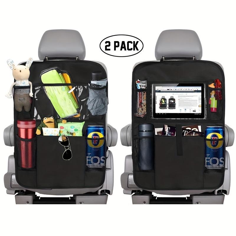 Multi-Functional Car Seat Organizer, Oxford Cloth Hanging Chair Back Storage Bag with Anti-Kick Design, iPad Holder