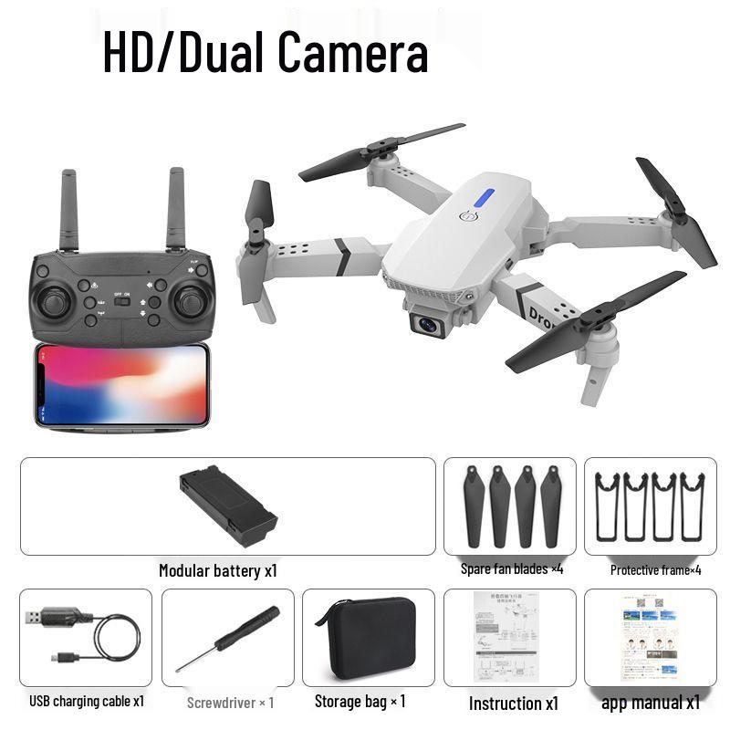 E88 Kids' Drone HD Camera Remote Control Aircraft – Durable Toy for Boys & Young Students