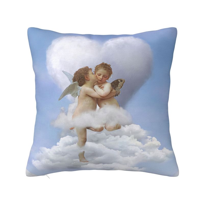 Custom Vintage Rose Victorian Angel Pillow Covers Home Decoration Luxury Cushion Cover Square Pillowcase