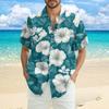 Men's Fashion Casual Loose Hawaiian Print Short-sleeved Shirt