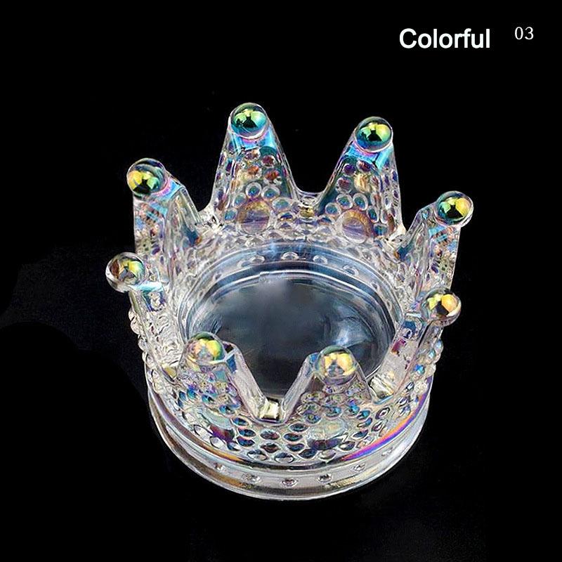 LOOTAAN Kronen Nagelpinselhalter Glas Maniküre Ausstellungsständer Acryl UV Gel Malpinsel Stifthalter Stiftablage Werkzeuge Präsentationsregal