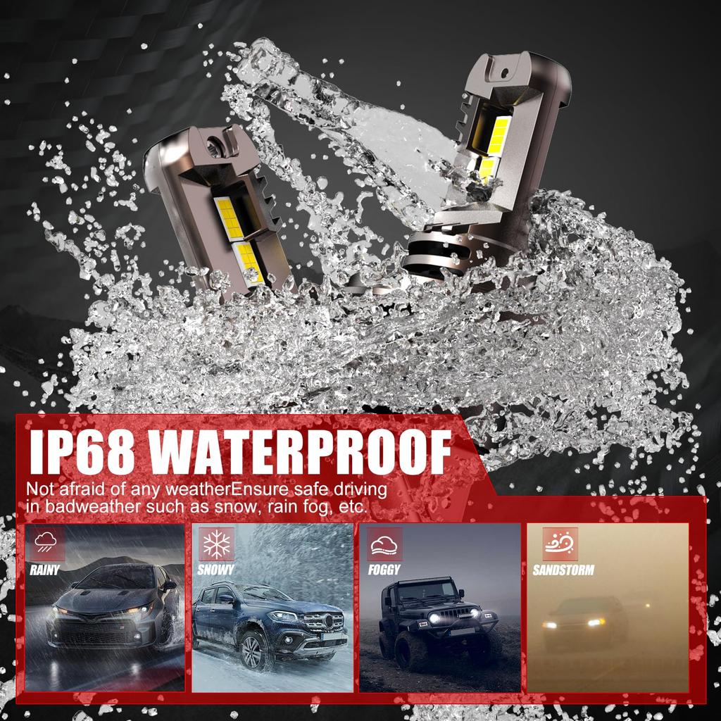 LED Headlight, H4, Compatible with Vehicle Inspection, Explosive Light, Hi/Lo 24,000 Lm, 30 W