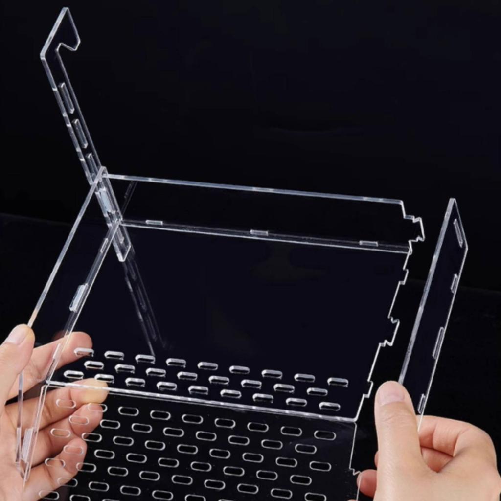 Acrylic Turtle Basking Dock Multi-Functional Hanging Turtle Basking Dock Tortoise Climbing Ladder High Guardrails