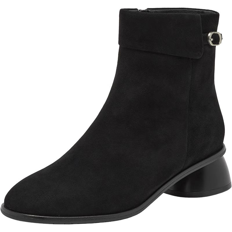 Bata Women s Sheep Leather Chunky Heel Ankle Boots EU 36
