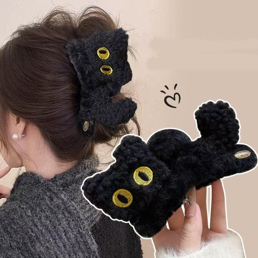 Cute Cat Hair Clip kitten Cute Hairpin Creative Plush Hair Claw Girl