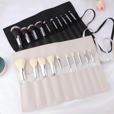 Rulo Makyaj Fırçası Tutucu, Makyaj Fırçası Düzenleyici, Seyahat Makyaj Fırçaları Çantası Kadınlar İçin Kozmetik Çantalar Kılıf Kaş Fırçaları