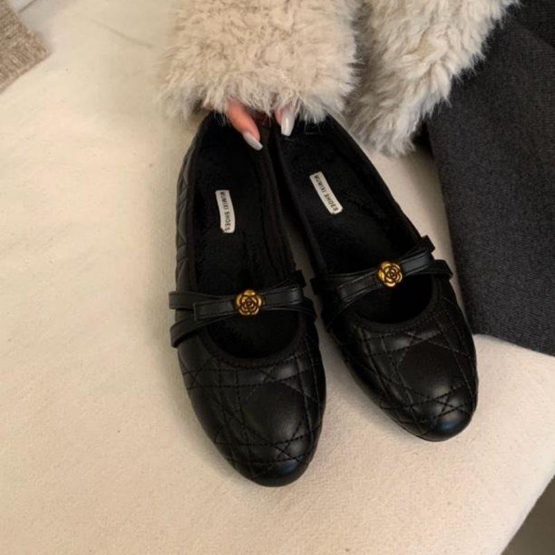 

Soft Bottom Flat Bottom Inner Height Increase Black Mary Jane Shoes Women S Autumn And Winter 5 Evening Cm Retro New Xiaoxiangfeng Single Shoes 35