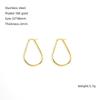 Geometric Water Drop Stainless Steel Earrings: European & American Fashion Trend