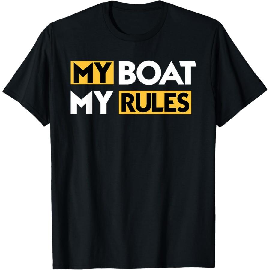 

My Boat My Rules Sailboat Sail Boating Captain Sailing Yacht T-Shirt XXXXXL чёрный