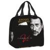 Sac isotherme personnalisé Johnny Hallyday Music Singer pour le déjeuner pour femmes Rock français Réutilisable Thermique Refroidisseur Boîte à lunch Scolaire
