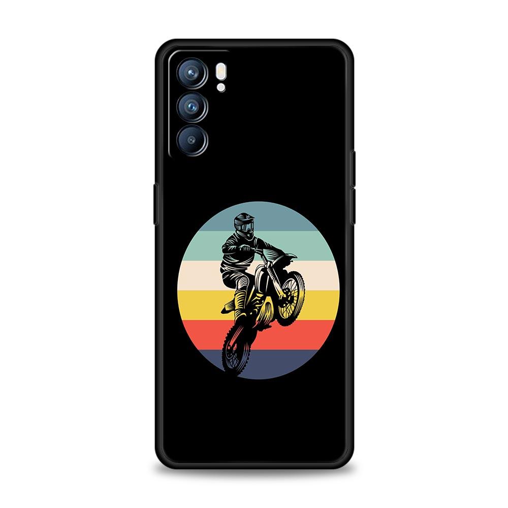 Moto Cross Motorcycle Phone Case For OPPO Find X5 A54 A53 A52 A9 2020 A15 A95 A76 A74 A12 Reno7 SE Reno6 Pro Plus 5G Cover