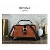 High Silk Shiny Cow Anti Fur Iron Hinge Women's Handbag Dual-use Doctor's Bag Genuine Leather Crossbody