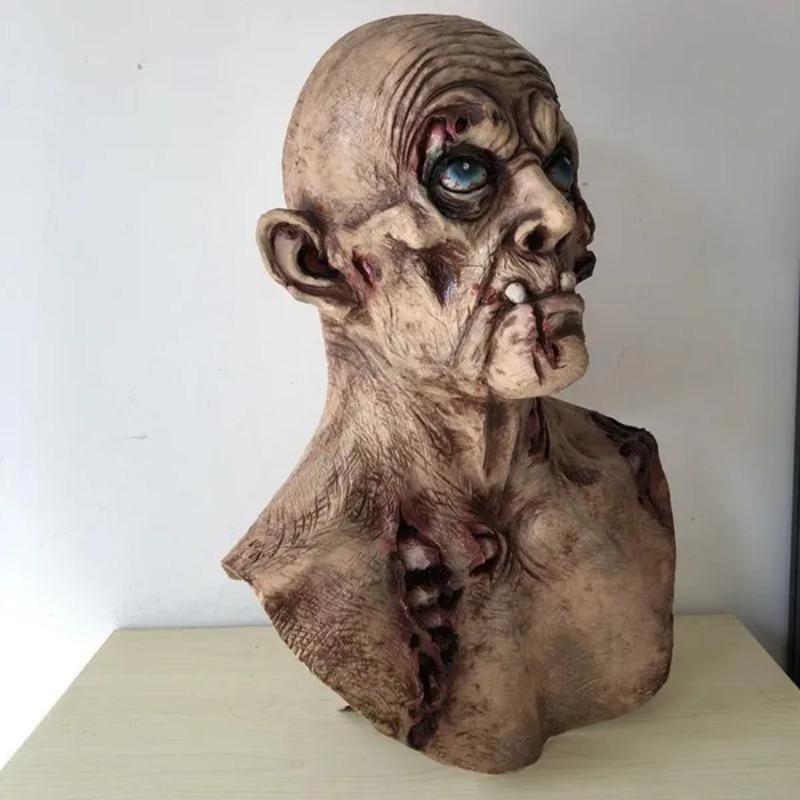 Melting Face Scary Zombies Mask Adult Full Face Head Latex Mask Horror Halloween Cosplay Mask Masquerade Mask