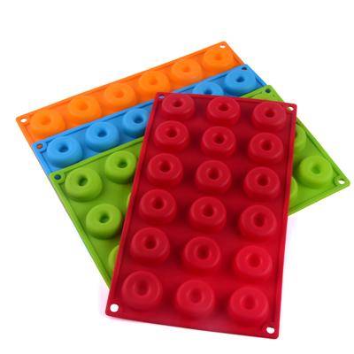 18 Cavity Mini Silicone Donut Mold Non-Stick Chocolate Mould Diy Cookies Dessert Baking Pan Tray Cake Decorating Tools Bakeware