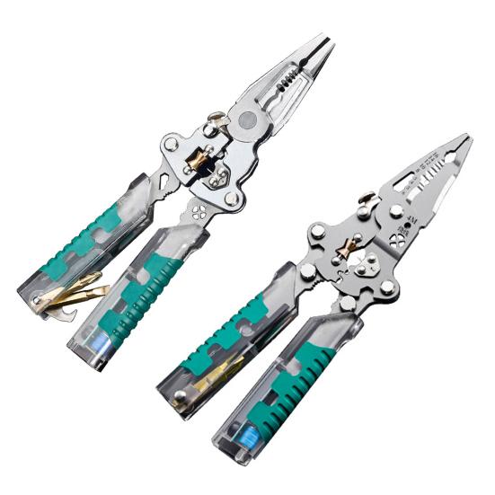 Screwdriver Wire Stripper Ergonomic Non-Slip Handle Easy To Use Foldable Design Compact Multi-tool Electrician Pliers