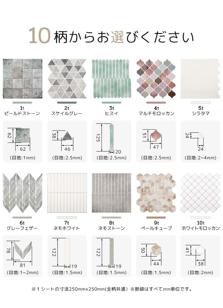 Remecle Fliesenaufkleber für die Küche, hitzebeständig, wasserdicht, 3D, 25 x 25 cm, Nemo-Stein, Set mit Aufklebern, Tapeten, Mosaikfliesen, Wandfolie, schmutzabweisend