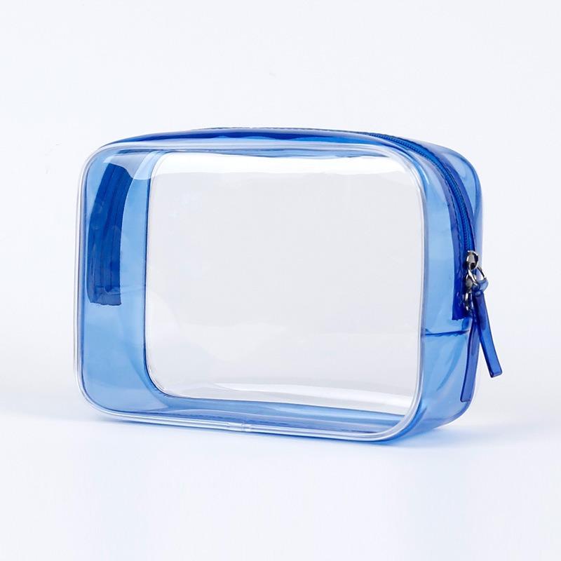 Kawaii Cute Transparent Cosmetic Bag Large Capacity Portable Travel Cosmetic Organizer New Clear Pencil Case Makeup Storage Bag