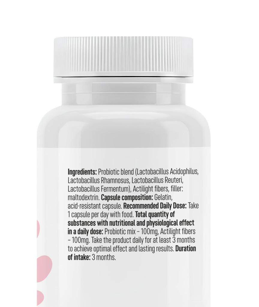 Bel Tono Vaginal Probiotic Women’s Intimate Health, Vaginal Flora Balance, Probiotic + Prebiotic Support, pH Balance, 30 capsules