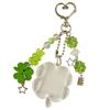 Elegant Sturdy Resin Keyring with a Four Leaf Clovers Designs Decoration for Gifting or Personalize Collection