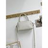 New Woven Bag For Women Niche High-end Wine Red Hand-held Single Shoulder Crossbody Small Square Bag Camera Pillow Bag