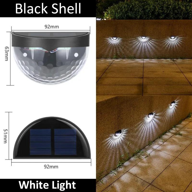 

Светодиодные солнечные фонари уличные солнечные настенные светильники водонепроницаемое сотовое освещение для двора лестницы подъездной дорожки патио газона сада White-1PC(Black）