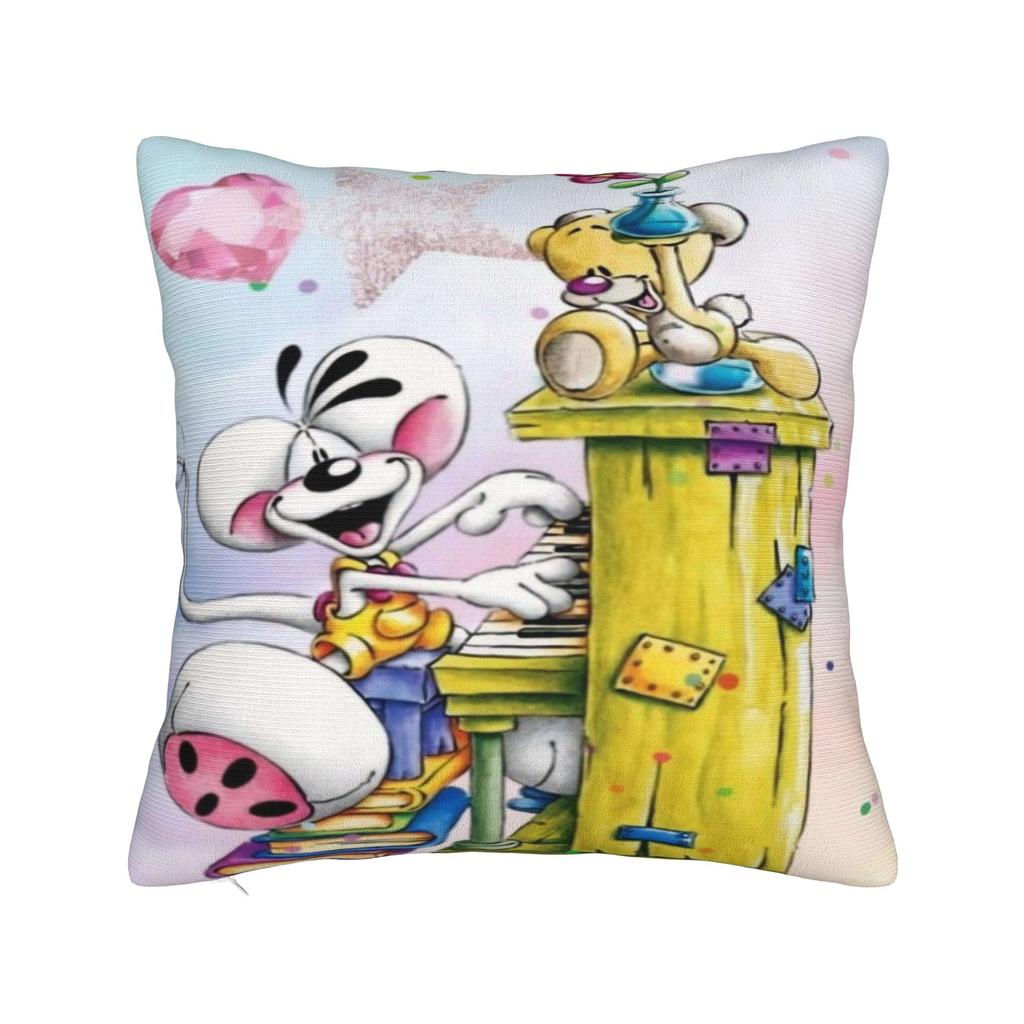 Cartoon D-Diddl Pillowcases  Vintage Pillow Case For Living Room Chair Soft Pillow Cover