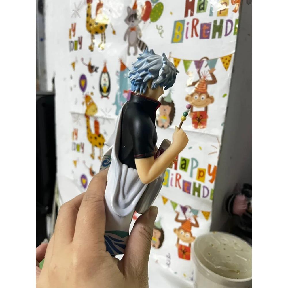 20CM Anime Gintama Sakata Gintoki Figure Elizabeth Katsura Kotarou Model Toys Doll Aciton Figure PVC Ornament Gift