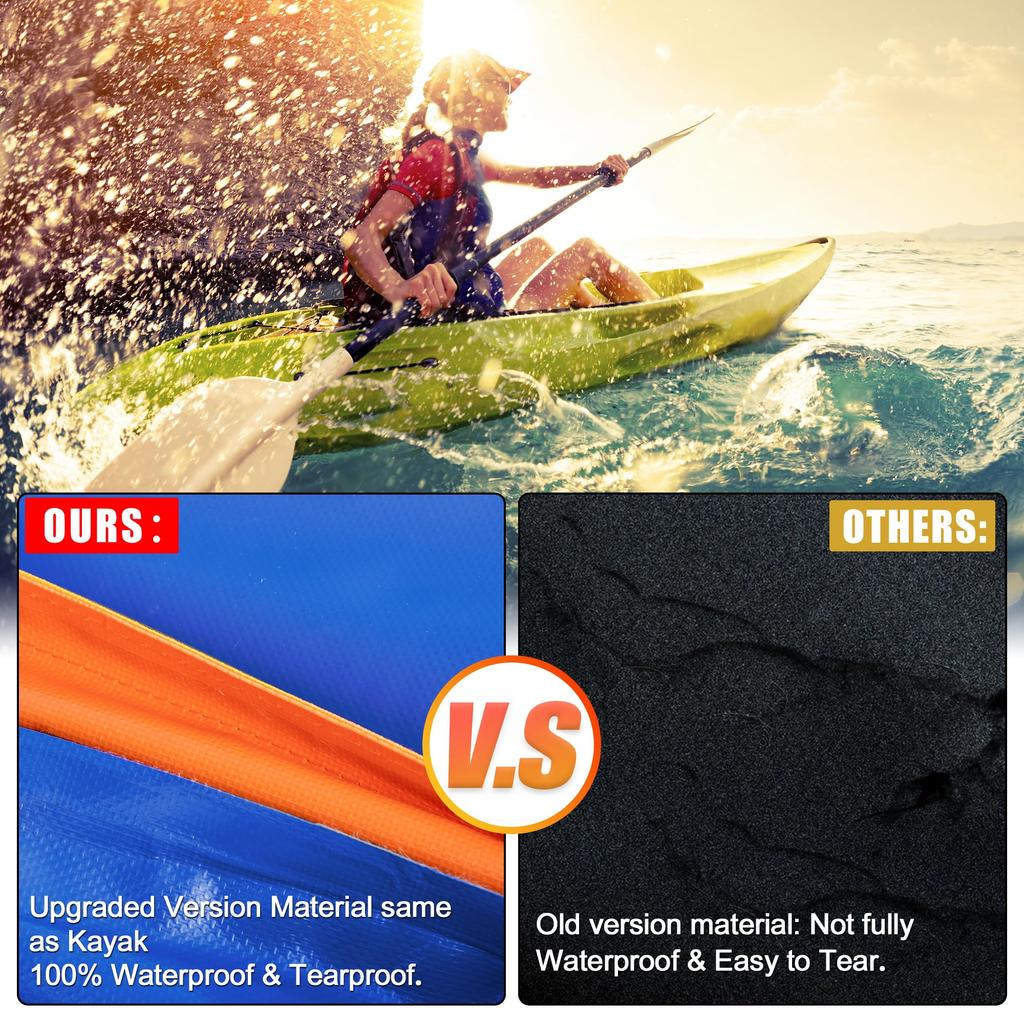 uxcell 1 Set 20 Cubic Feet Car Roof Rooftop Cargo Carrier Luggage Carrier for Cars with or Without Mat Hook Blue Bag, Bag, Racks, Anti-Slip 6-Door